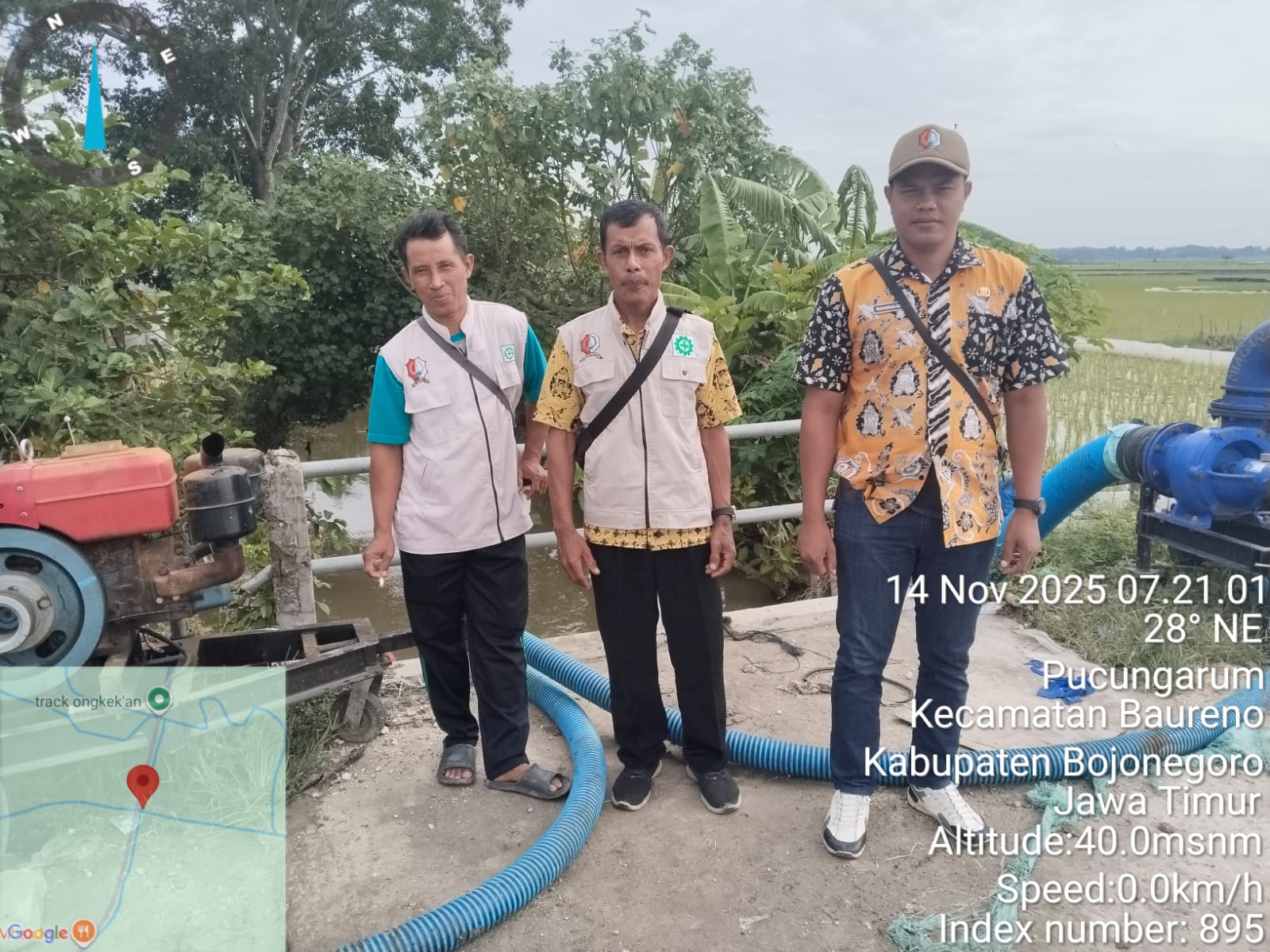 Piket Banjir di Pompa Portable Kedungprimpen Kanor