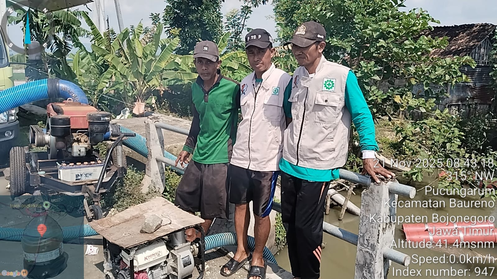 Piket Banjir di Pompa Portable Kedungprimpen Kanor