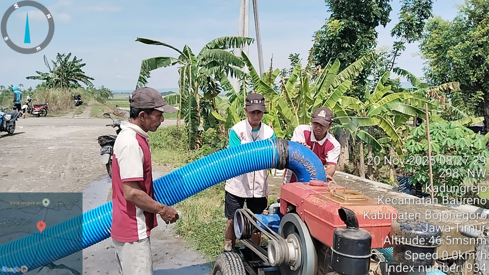 Piket Banjir di Pompa Portable Kedungprimpen Kanor